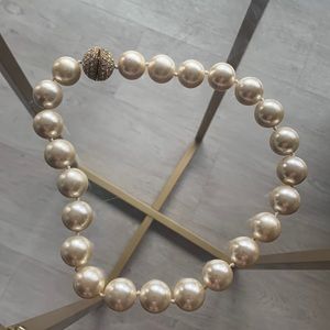 J. Crew magnetic Pearl/diamond necklace